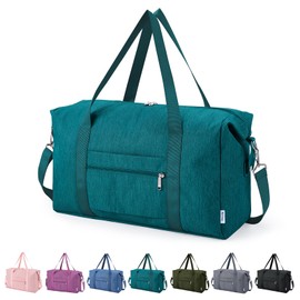 for Easyjet Cabin Bag 45x36x20 New Easyjet Underseat Bag Foldable Hospital Bag Travel Duffel Bag Carry on Luggage Weekend Overnight Holdall Bags for Women and Men 25L (Teal)
