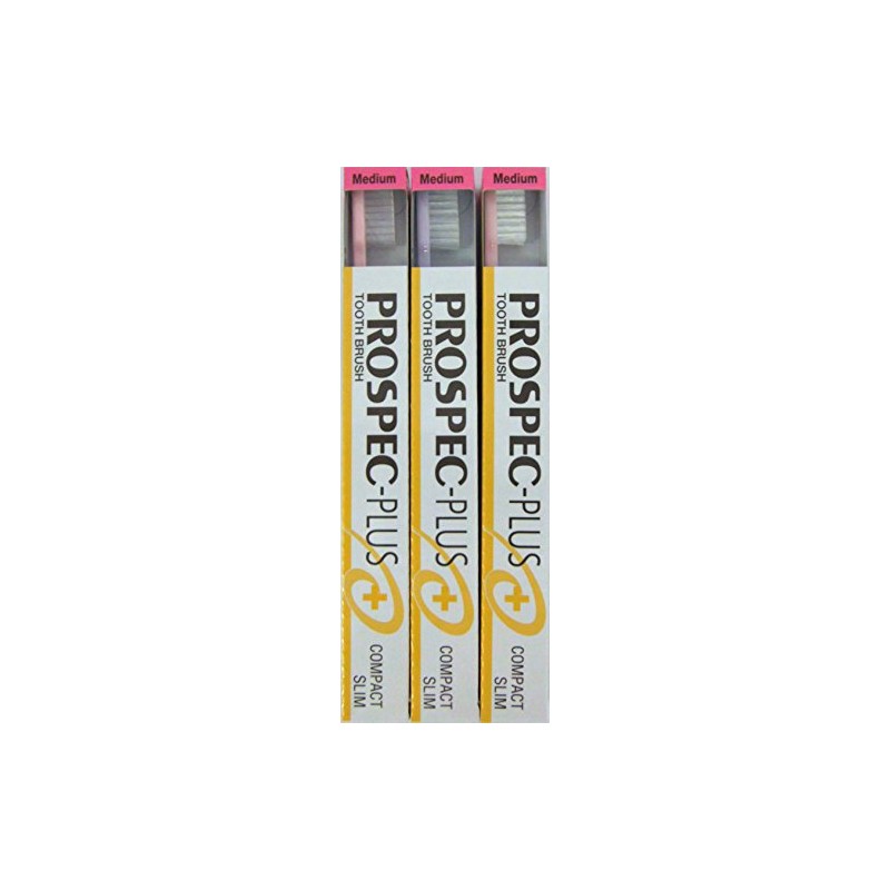 GC Prospec-Plus Toothbrushes, Compact Slim, Medium (3-Brush Set)