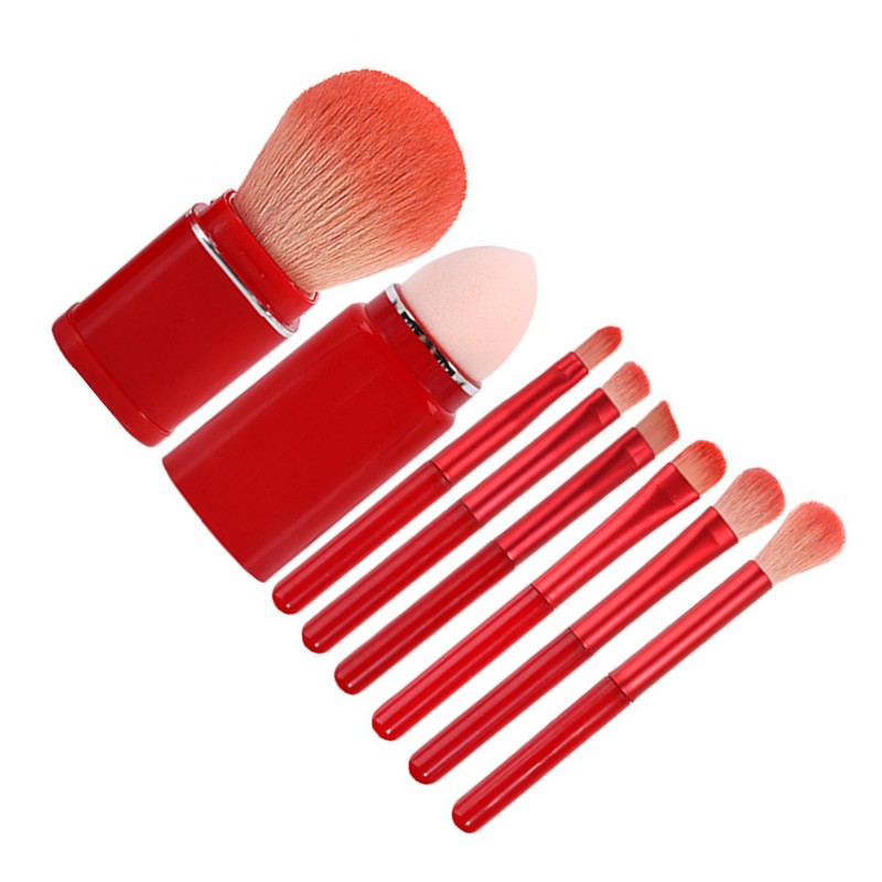 8 Pcs Makeup Brush Set Soft Bristles Retractable Powder Brush