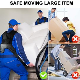 Moving Straps with Chest Buckle,Lifting Straps for 2 Movers,Furniture Shoulder Moving Straps with 1-Person Lifting Straps, Adjustable Easily Lifting and Moving for Mattresses, Appliances, Heavy Object
