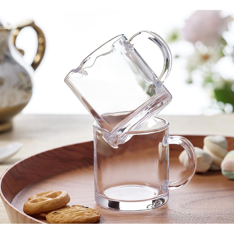 Ackers Shot Glasses Espresso Parts Double Spouts Milk Cup Clear