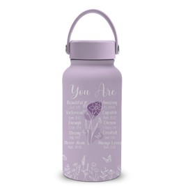 Christian Gifts for Women, 25 oz Stainless Steel Water Bottles with 2 Lids