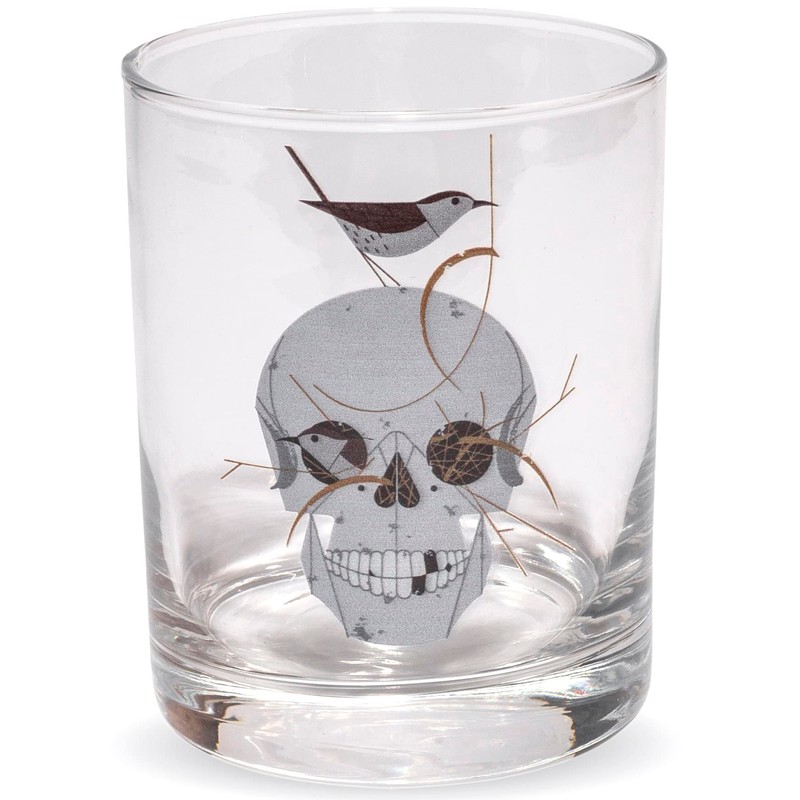 Charley Harper Wrented Double Old-Fashioned DOF Set of 4 Glasses
