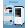 3-in-1 Evaporative Air Cooler, Swamp Cooler 12 Hour Timer,Humidification, Air