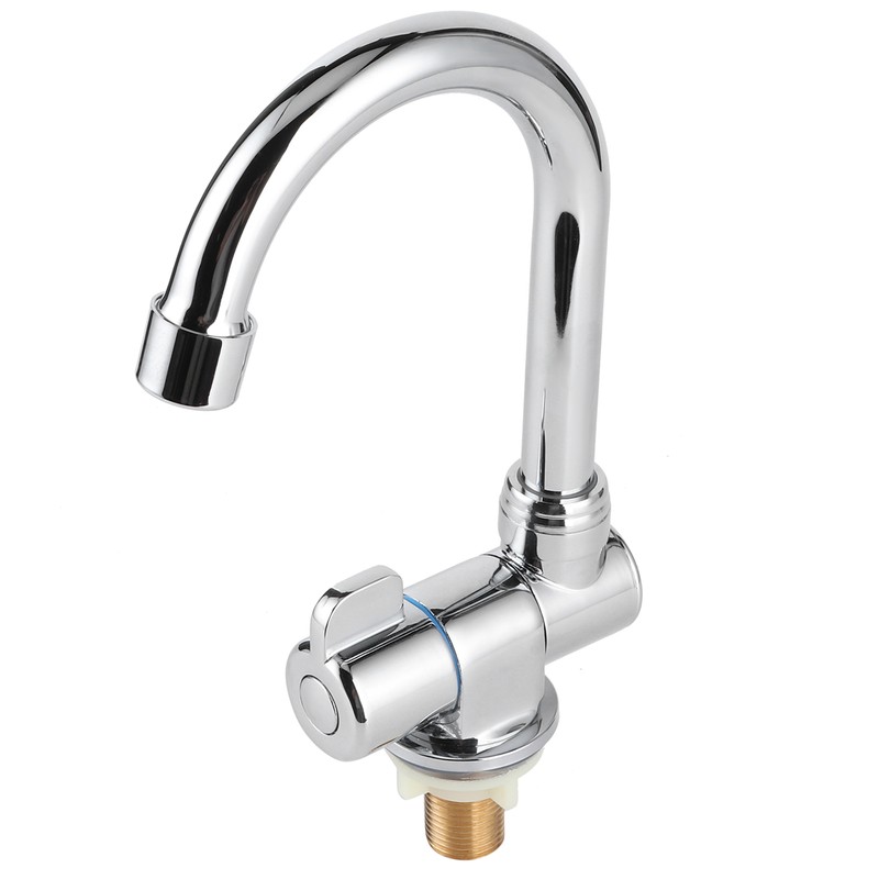 Single Cold Water Tap Basin Faucet 360 Degree Rotation 1/2in