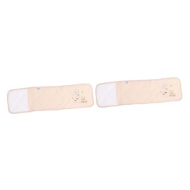Generic 2pcs Cartoon Cotton Belly Band for Newborns Soft Navel Protector Absorbent Boy Girl Belly Belt Apricot Color for Home and Outdoor Use