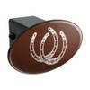 Graphics and More Horseshoe Lucky Double Cowboy Brown Oval Tow