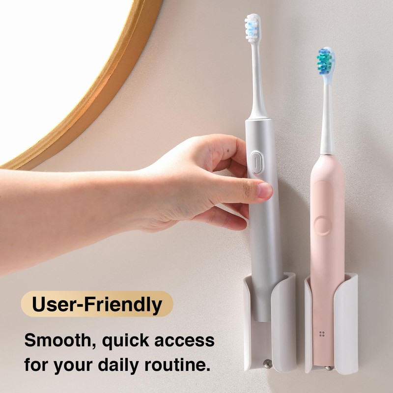 HAVICATO Electric Toothbrush Holder for Bathroom, Wall-Mounted Toothbrush Stand with