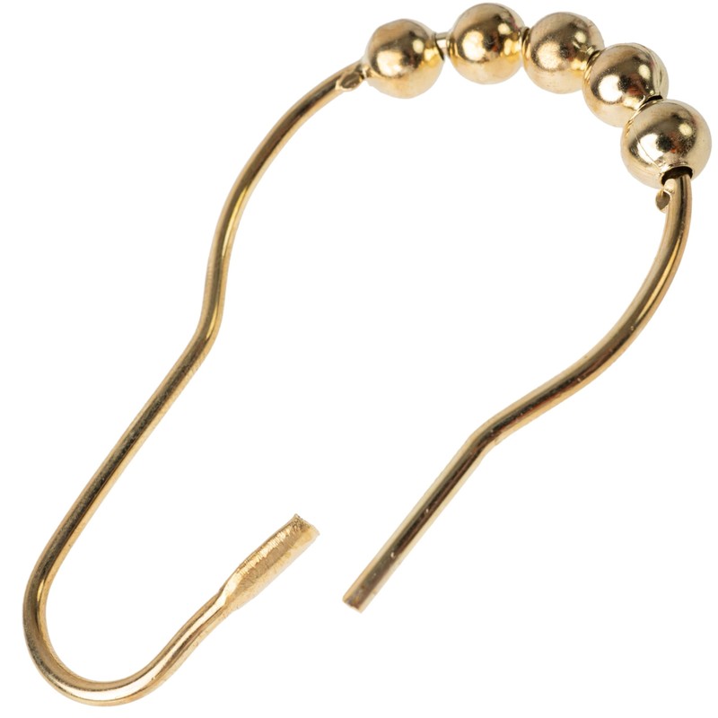 Shower Curtain Rings, 24 Pack, in Gold-Colour, Inner Diameter 2.7