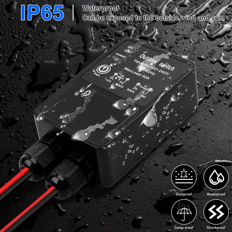 Remote Control Switch, Waterproof Wireless Remote Switch 220 V/240 V