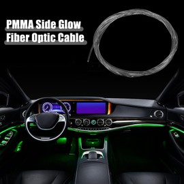 X AUTOHAUX 2.5m 8.20ft 2.5mm 0.10" Transparent Universal PMMA Optic Fiber Side Glow Cable Fiber Optic Cable for Car - Pack of 1