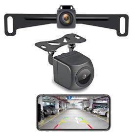 YEOIZO Wireless License Plate Backup Camera for Car/SUV - No Drilling WiFi HD 160° View, Waterproof Reverse/Rear View Camera with Real-Time Signal, Compatible iPhone/Android/iPad (Parking/Hitch Aid)