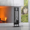 Fire Beauty 5 Pieces Fireplace Tools Set Wrought Iron Fire