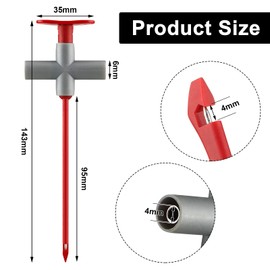 4 sondas de perforación P5010 de alambre eléctrico, clip de prueba de perforación multímetro, sondas de prueba y cables, kit de cable de prueba automotriz para herramienta de reparación de pruebas automáticas, negro y rojo