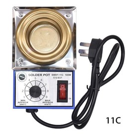 11C 배스 티타늄 스테인레스 플레이트 솔더 포트 100W 38mm 납땜 욕조 용량 11C Bass Titanium Stainless Plate Solder Port 100W 38mm Soldering Pot Capacity [01 11C]