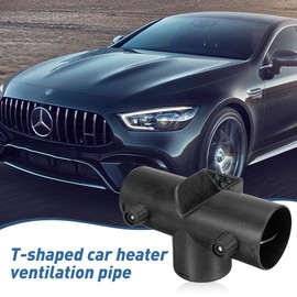 Riisoyu 75 mm Type T Duct Connection, T-Shaped Diesel Auxiliary Heater Accessories T-Piece Three-Way Air Heater 3-Way Car Heater Vent Duct 3-Way Ventilation Duct Heating Accessories for Diesel Heating