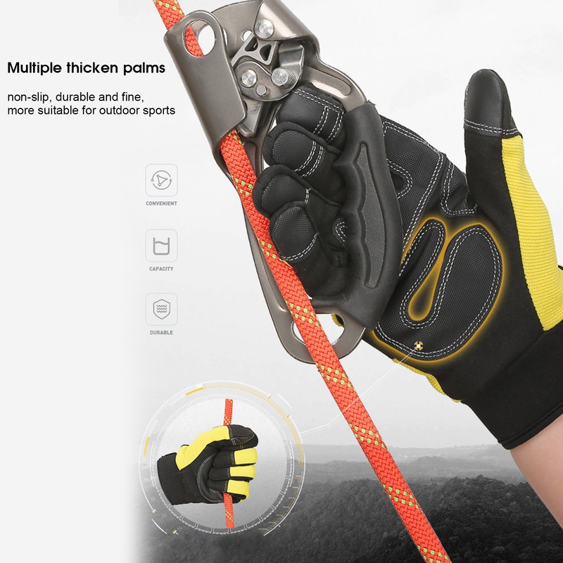Outdoor Safety Gloves Protective AntiSlip Hand Wear for Climbing Hiking