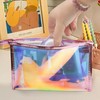 AfitLulu Clear Makeup Bag, Transparent Laser Travel Cosmetic Bags for