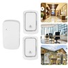 Self Powered Doorbell Set 2 Transmitter Long Range 38 Ringtones