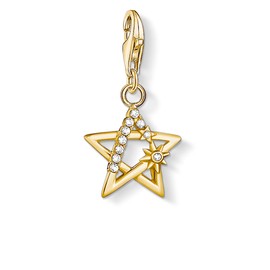 Thomas Sabo Women's Charm Pendant Star with Stones Charm Club 925 Sterling Silver, Sterling Silver, Not applicable