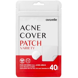 Avarelle Parches hidrocoloide, árbol de té, aceite de caléndula, CICA (40 parches variados)