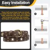 sourcing map 150 Pcs Copper Solid Rivets, 0.12"x0.31" Half Round