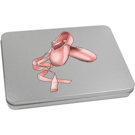 Azeeda 220mm 'Ballet Shoes' Metal Hinged Tin/Storage Box (TT00237669)