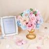 Roahosy Blue Pink Artificial Flowers Combo, Roses Fake Flowers with
