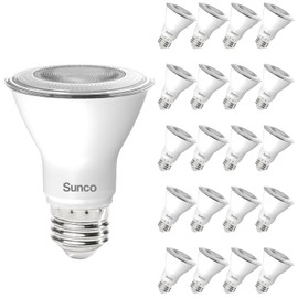 Sunco 20 Pack PAR20 LED Bulbs, Flood Light Bulb Outdoor, 500 LM, 7W (50W Equivalent), 3000K Warm White, E26 Medium Base, Dimmable, Track Lighting for Indoor/Outdoor Use, Wet Rated UL