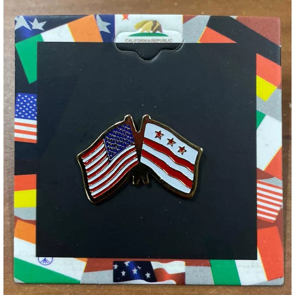 Flag Mall USA District of Columbia-US Double Lapel Pin Enamel