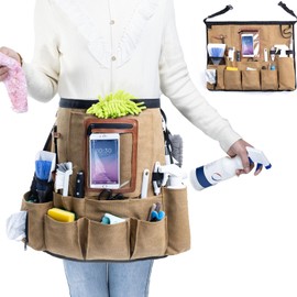 FRECOLSH Cleaning Apron for Housekeeping, Work Aprons for Women with Pockets for Cleaning Supplies,Tool Apron,Work Apron