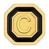 AMITER 18K Gold Plated Initial Cufflinks, Mens Cuff Links for