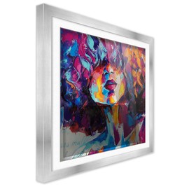 10x10 Frame Silver Wood With White Mat | 13x13 Frame Matted to 10x10 | Display Your Photo Under UV Acrylic Shatter Guard Front, with Foam Board Backing and Wall Hanging Hardware - Wall Frame Square