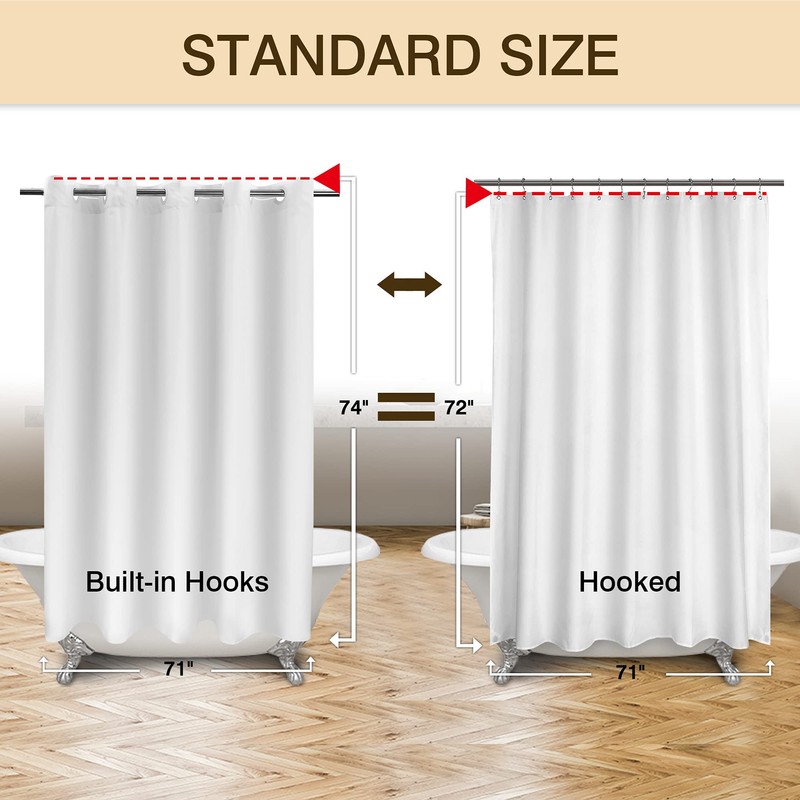 River Dream Fabric Shower Curtain No Hooks Needed - TPU