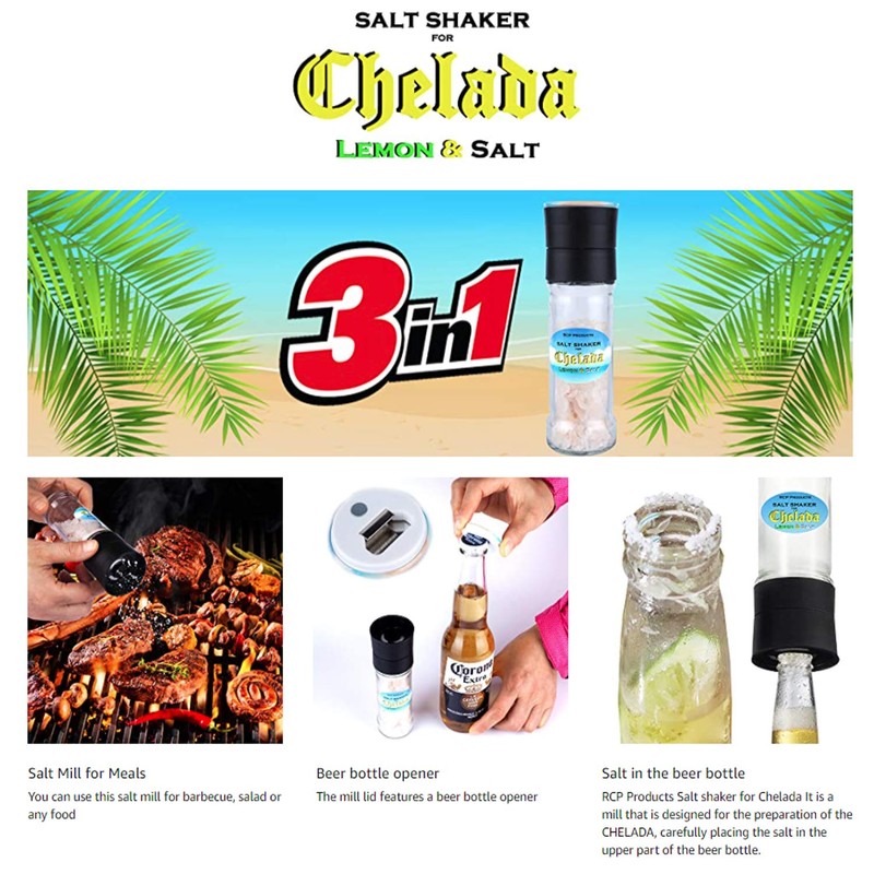 Beer Salt and lemon shaker Chelada Limon y Sal