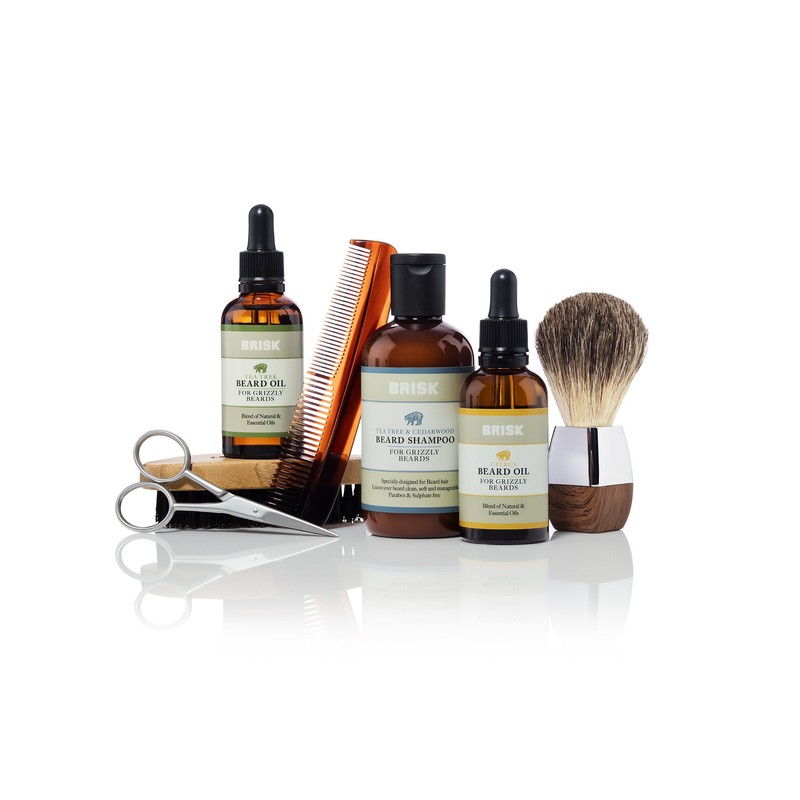 Brisk Beard Grooming Oil Liquid, Citrus for Beard Hair, 1.7