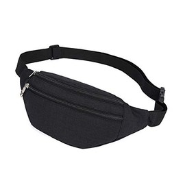 Fanny Pack for Men & Women - Waterproof Waist Bag Pack with Adjustable Strap for Travel Sports Running.(Black-01)