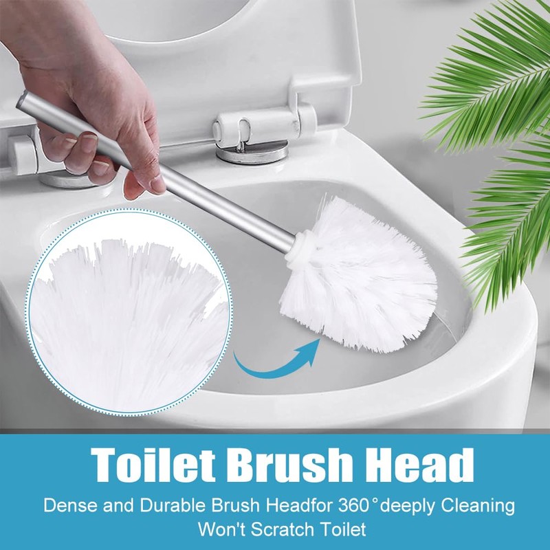 EKDJKK 2PCS Toilet Bowl Brush Replacement Head, Toilet Brush Head