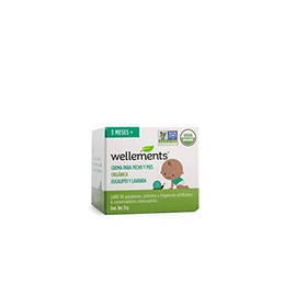 Wellements Crema para Pecho y Pies Orgánica, eucalipto y lavanda, sin colorantes, parabenos ni conservadores, 51g