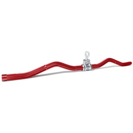 RitFit 38.6'' W-Shaped LAT Pulldown Bar, Aluminum Alloy Cable Machine Attachment with Full Rotation for Gym, Strength Training, Workouts, Red