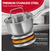 MICHELANGELO Stainless Steel Pot Set - 1QT & 2QT &