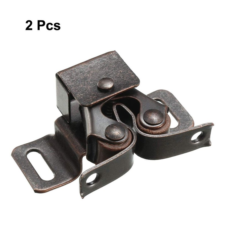 sourcing map Retro Cabinet Door Double Roller Catch Ball Latch