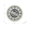 LJLB Elegant 30" Round Wall Clock with Gear Mechanism, Non-Ticking