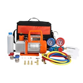 GarveeTech 110V 1/4 Hp 3.5CFM Single Stage Rotary Vane Air Vacuum Pump - Heavy-Duty Construction, Efficient and Quiet Operation, Easy Monitoring and Maintenance