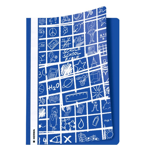 HERMA Schoolydoo 19362 File Folder A4 Blue, Pack of 3,