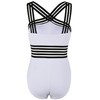 Hilor Women's One Piece Swimwear Front Crossover Swimsuits Hollow Bathing