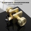 goldenwarm Gold Door Knobs 3 Pack, Brushed Gold Closet Door
