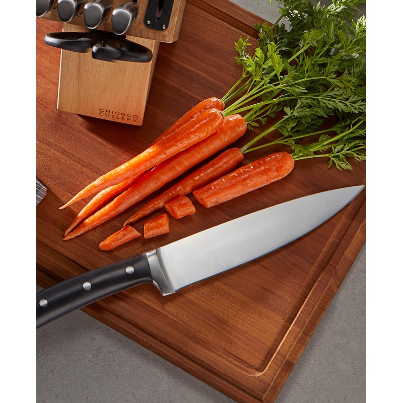 Chicago Cutlery Damen (10-PC) Built-In Sharpener Kitchen Knife Block Set