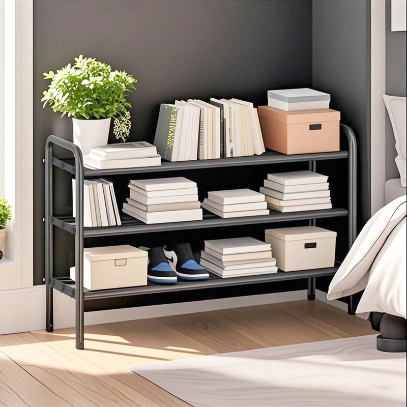 KANAV Expandable Shoe Rack Organizer – 3-Tier Shoe Shelf for