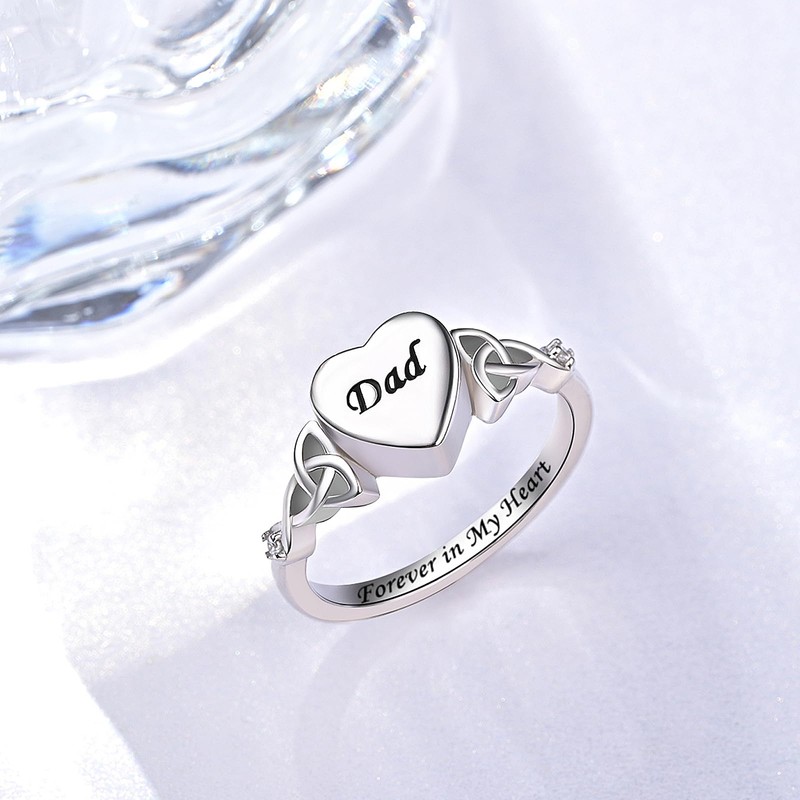 JXJL Heart Cremation Ring for Ashes: 925 Sterling Silver Forever